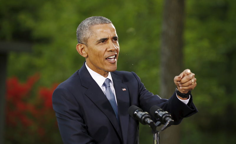 © Reuters. اوباما:حل الدولتين "حيوي" للسلام في الشرق الاوسط