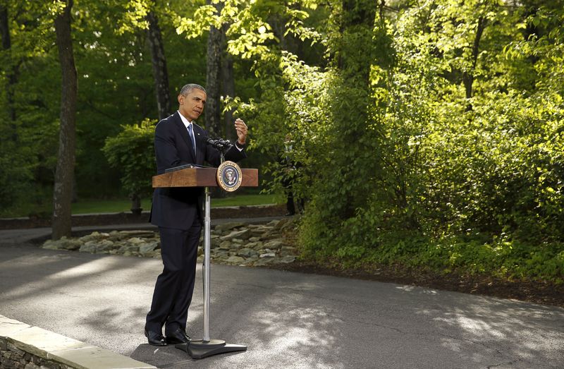 © Reuters. أوباما يقول إنه سيعمل مع دول الخليج للتصدي للتهديدات التقليدية 