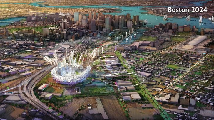 © Reuters. Boston2024 handout image shows a proposed Olympic Stadium in Boston, Massachusetts