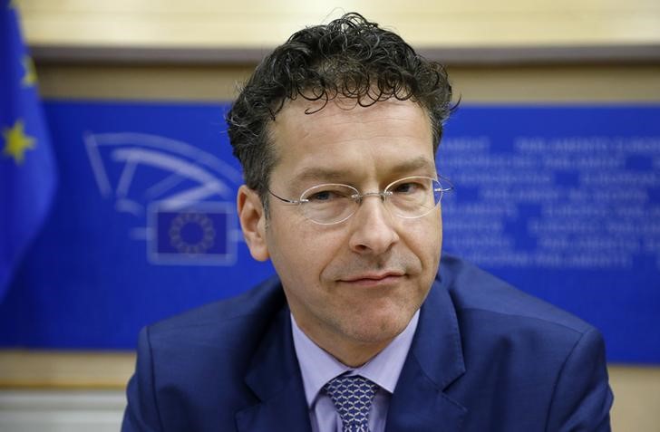 © Reuters. Eurogroup Chairman Dijsselbloem waits to testify before the EU Parliament's Economic and Monetary Affairs Committee in Brussels