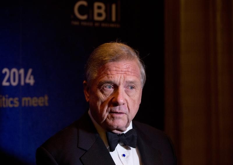 © Reuters. CBI President Rake arrives at the CBI annual dinner in London