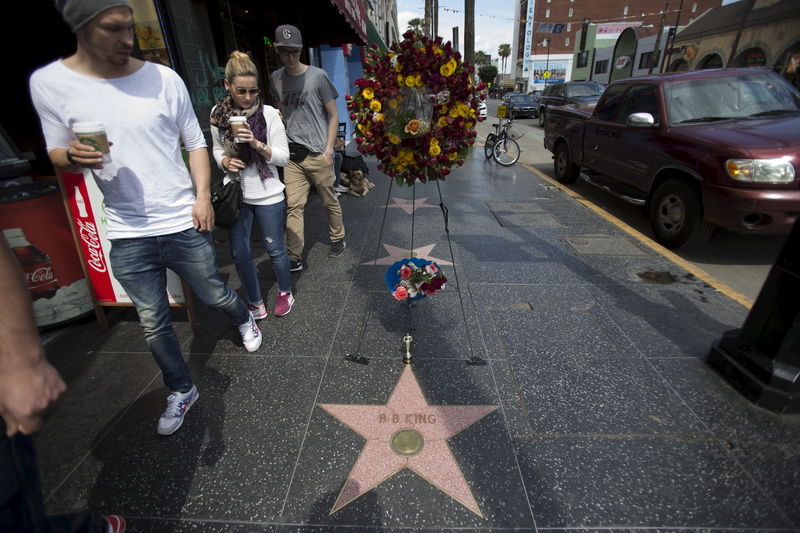 © Reuters. Estrela de B.B. King na Calçada da Fama em Los Angeles