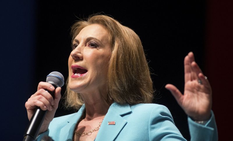 © Reuters. Former Hewlett-Packard Co Chief Executive and Republican U.S. presidential candidate Carly Fiorina speaks during the Freedom Summit in Greenville