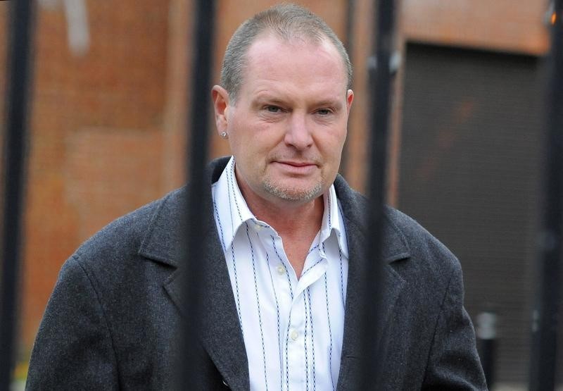 © Reuters. Former England soccer player Gascoigne leaves Northallerton magistrates court in Northallerton