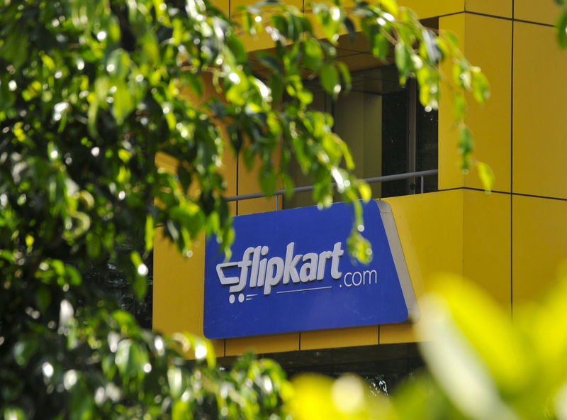 © Reuters. The logo of India's largest online marketplace Flipkart is seen on a building in Bengaluru