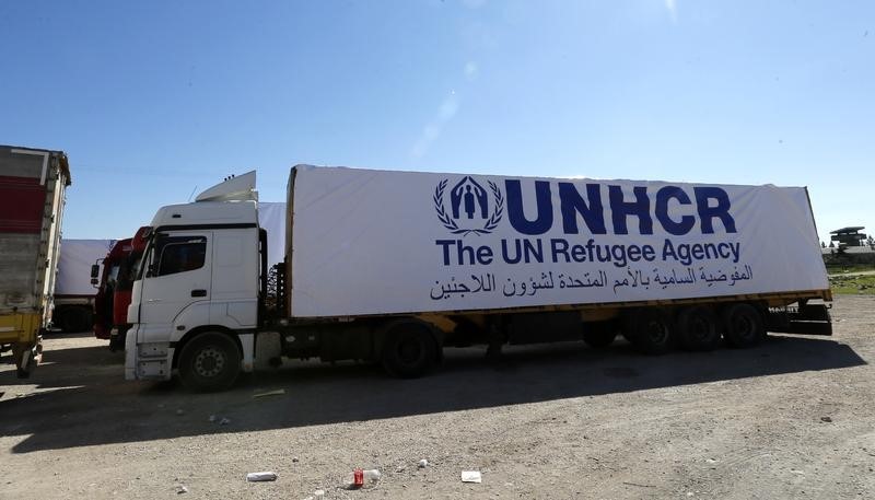 © Reuters. الأمم المتحدة قلقة من تقارير عن عدم وصول مساعدات لمستحقيها في سوريا