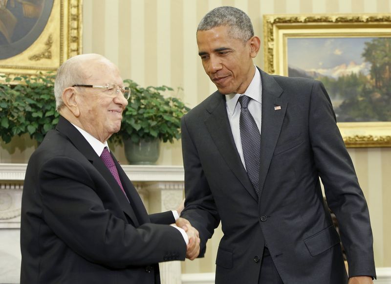 © Reuters. أوباما يتعهد بمنح تونس وضع حليف رئيسي خارج حلف الأطلسي