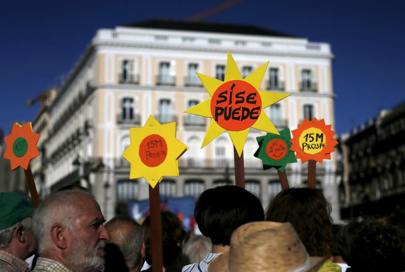 © Reuters. Cuatro años después del 15M, la ciudadanía sueña con el poder