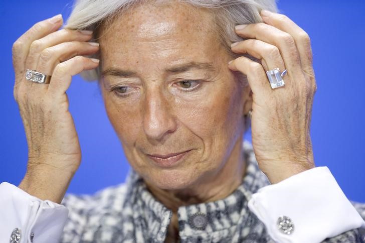 © Reuters. Managing Director of the International Monetary Fund Lagarde attends news conference in Berlin