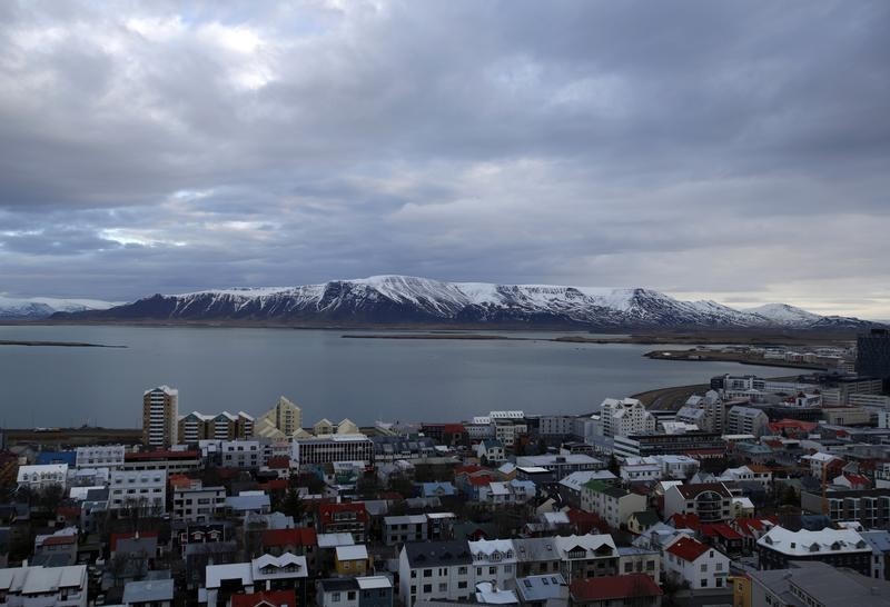© Reuters. A general view shows the city of Reykjavik seen from Hallgrimskirkja church