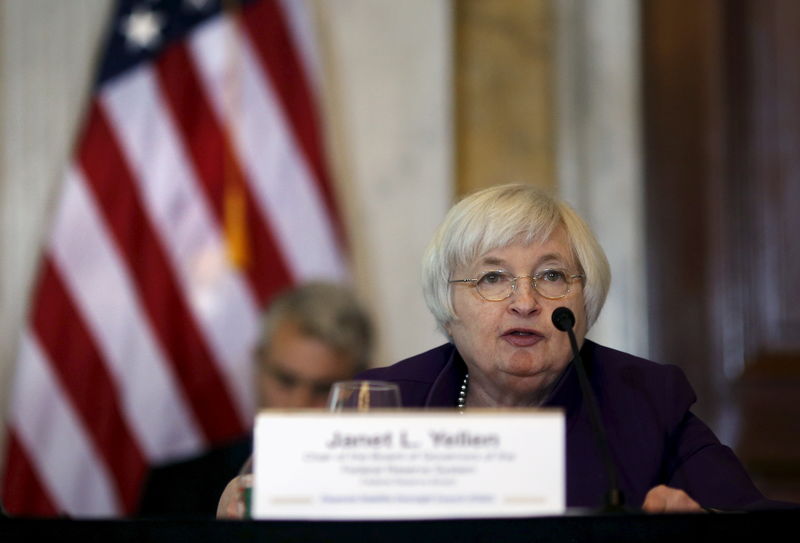 © Reuters. Yellen speaks at a meeting in Washington 