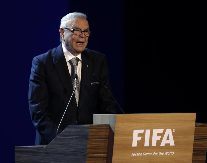 © Reuters. Ex-presidente da CBF José Maria Marin, durante congresso em São Paulo