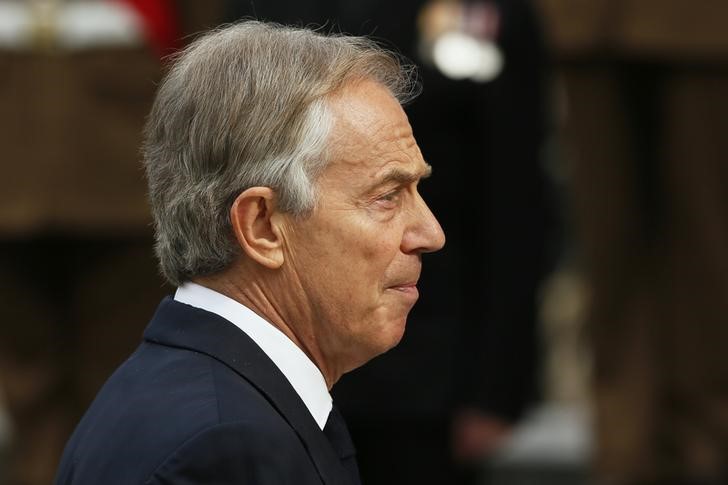 © Reuters. Ex-primeiro-ministro britânico Tony Blair em Londres