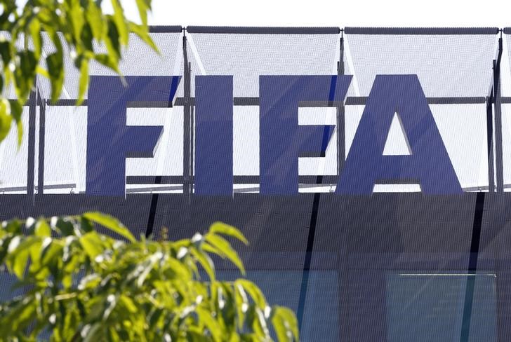 © Reuters. Logo da Fifa na sede da entidade, em Zurique