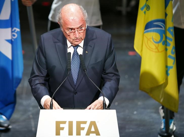 © Reuters. Presidente da Fifa, Joseph Blatter, faz discurso em Congresso em Zurique