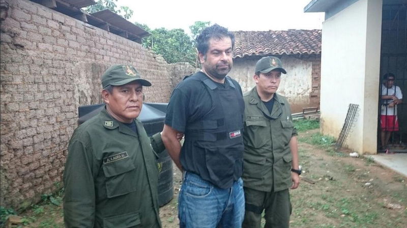 © Reuters. Ex-assessor presidencial peruano Martín Belaunde é capturado pela polícia