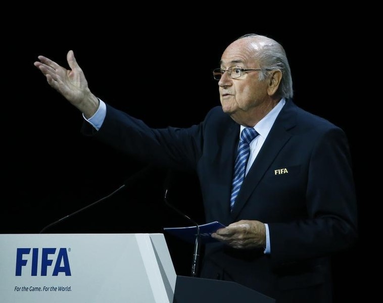 © Reuters. Presidente da Fifa, Joseph Blatter, durante Congresso da Fifa, em Zurique