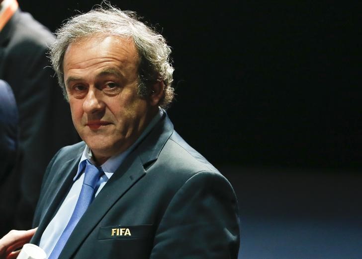 © Reuters. Presidente da UEFA, Michel Platini, durante congresso da Fifa, em Zurique