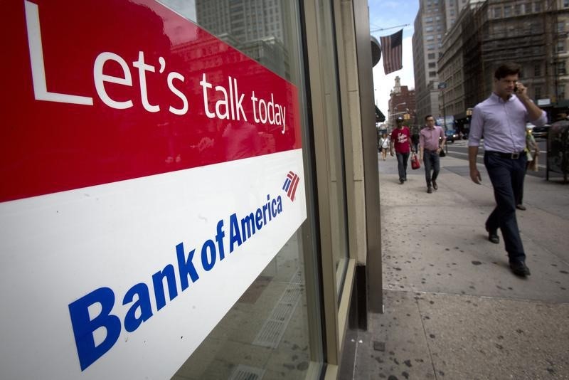 © Reuters. A Bank Of America location is pictured in the Manhattan borough of New York