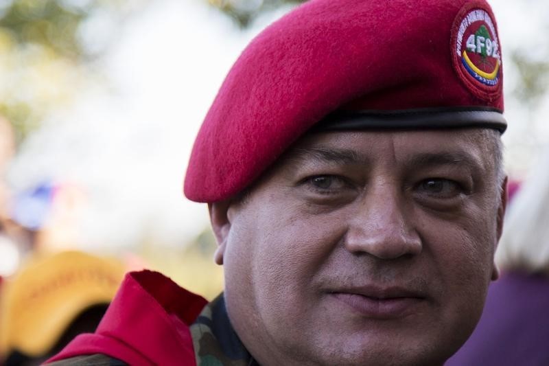 © Reuters. Imagen de archivo del presidente de la Asamblea Nacional de Venezuela, Diosdado Cabello, durante una ceremonia en Caracas.