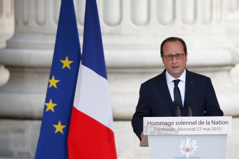 © Reuters. Presidente da França, François Hollande, durante cerimônia em Paris, em foto de arquivo