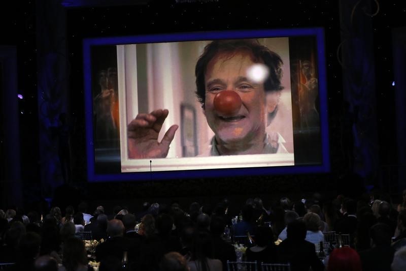 © Reuters. Ator Robin Williams é mostrado em telona durante premiação em Los Angeles