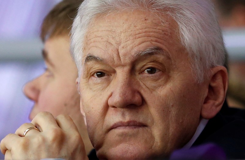 © Reuters. Russian businessman Gennady Timchenko attends the men's qualification ice hockey game between Russia and Norway at the Sochi 2014 Winter Olympic Games