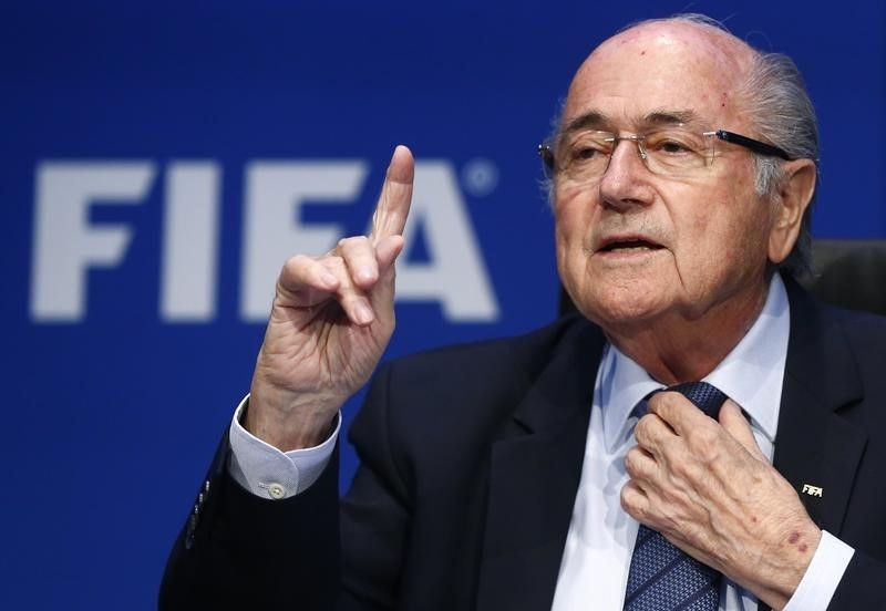 © Reuters. Presidente da Fifa Joseph Blatter durante entrevista em Zurique