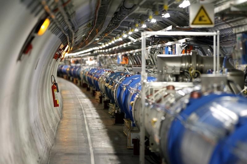 © Reuters. A general view of the Large Hadron Collider (LHC) experiment is seen during a media visit at the Organization for Nuclear Research (CERN) in the French village of Saint-Genis-Pouilly near Geneva in Switzerland