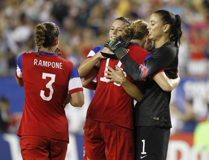 © Reuters. Soccer: Women's Friendly-USA vs France