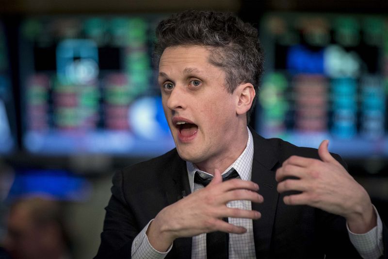 © Reuters. Box Inc. CEO Levie gives an interview after his company's IPO at NYSE in New York