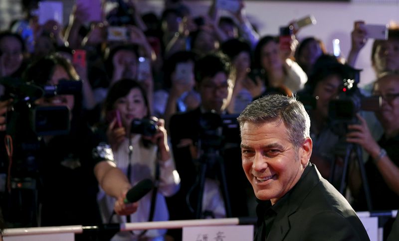 © Reuters. George Clooney participa de lançamento do filme "Tomorrowland" em Tóquio 