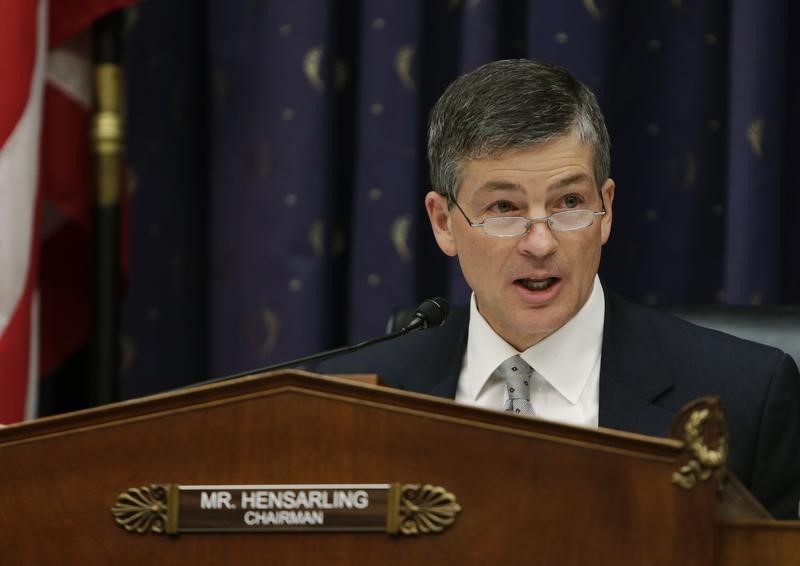 © Reuters. House Financial Services Committee Chairman Rep. Hensarling speaks during the testimony of Consumer Financial Protection Bureau Director Cordray in Washington