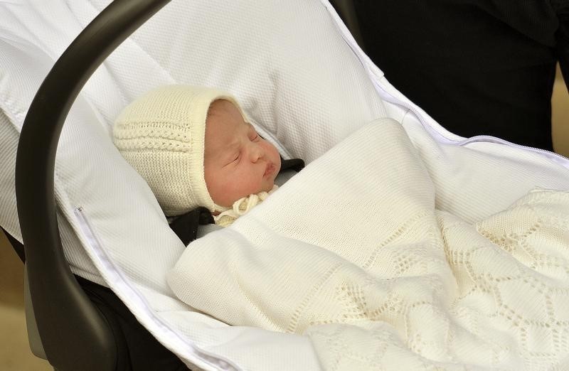 © Reuters. La princesa Carlota de Reino Unido será bautizada en julio