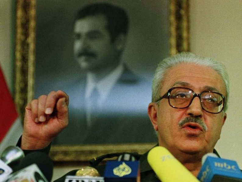 © Reuters. بي.بي.سي: وفاة طارق عزيز وزير خارجية العراق في عهد صدام بالسجن