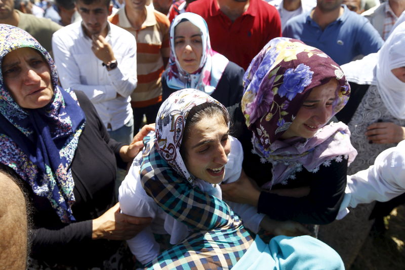 © Reuters. Dos muertos y cien heridos en dos bombas en una manifestación kurda en Turquía