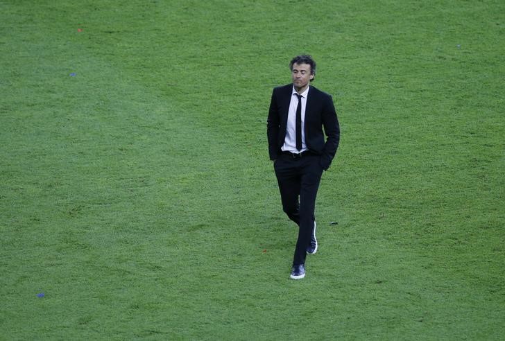 © Reuters. Luis Enrique se queda, dice el presidente del Barça