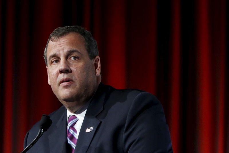 © Reuters. New Jersey Governor Christie addresses the third Annual Champions of Jewish Values International Awards Gala in New York