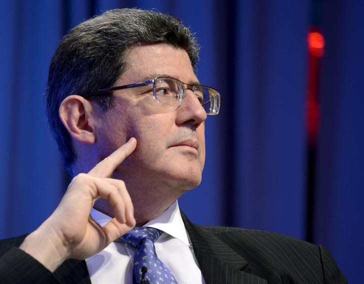 © Reuters. Ministro Joaquim Levy em Washington 