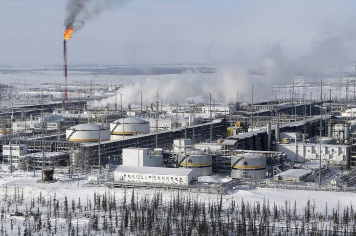 © Reuters. Инфраструктура Ванкорского нефтяного месторождения, расположенного к северу от Красноярска  