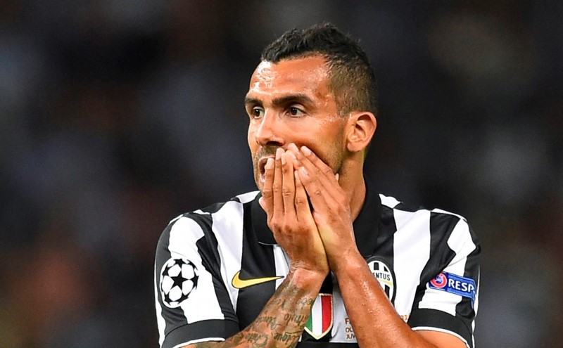 © Reuters. Atacante Carlos Tévez, da Juventus, durante a final da Liga dos Campeões contra o Barcelona, em Berlim