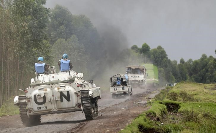 © Reuters. Mantenedores de paz da ONU em patrulha na República Democrática do Congo