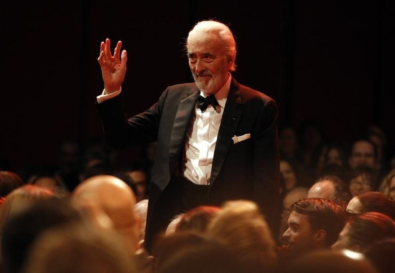 © Reuters. Ator Christopher Lee em Berlim