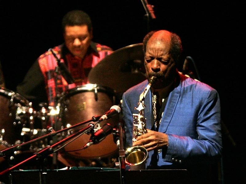 © Reuters. Saxofonista de jazz Ornette Coleman durante show em Madri