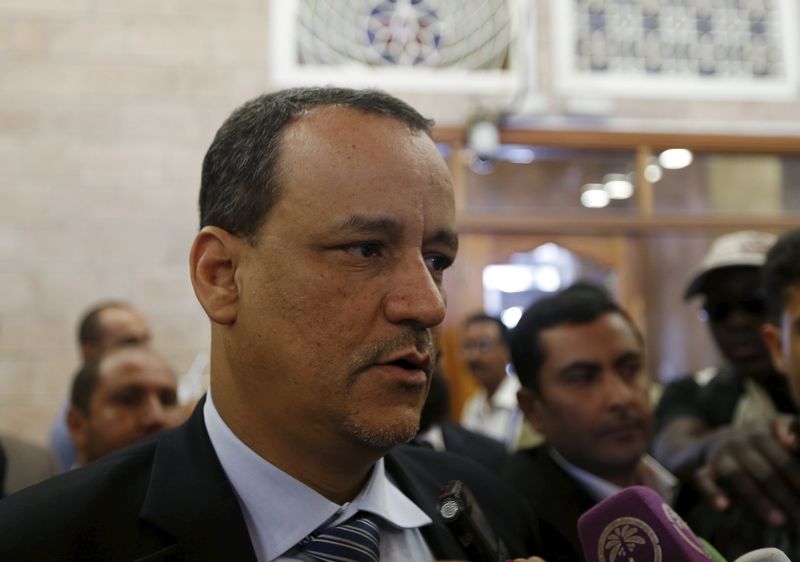 © Reuters. مبعوث الأمم المتحدة في اليمن يجري محادثات منفصلة مع طرفي الصراع يوم الأحد