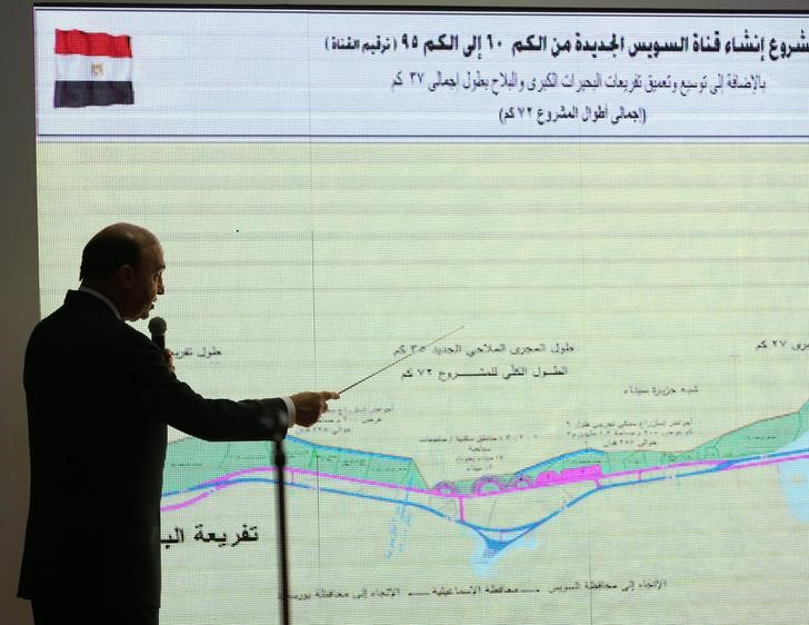 © Reuters. مصر:افتتاح قناة السويس الجديدة في السادس من اغسطس آب