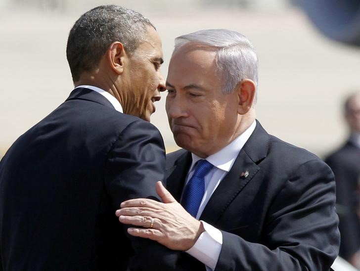 © Reuters. Presidente dos Estados Unidos, Barack Obama, recebendo premiê de Israel, Benjamin Netanyahu, em foto de arquivo