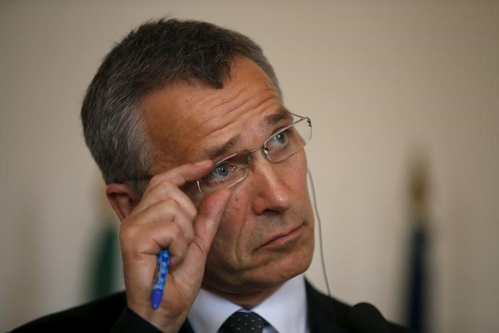 © Reuters. Secretário-geral da Otan Jens Stoltenberg durante entrevista coletiva