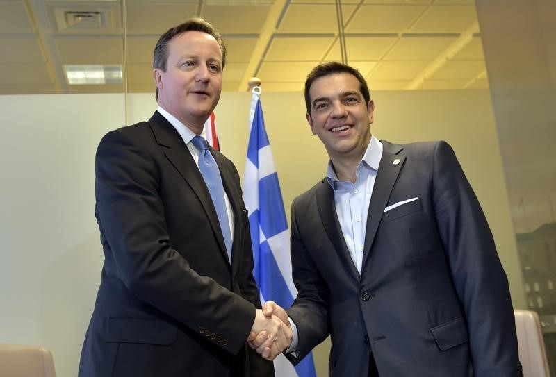 © Reuters. Londres acelera los preparativos por si Grecia llegara a salir del euro