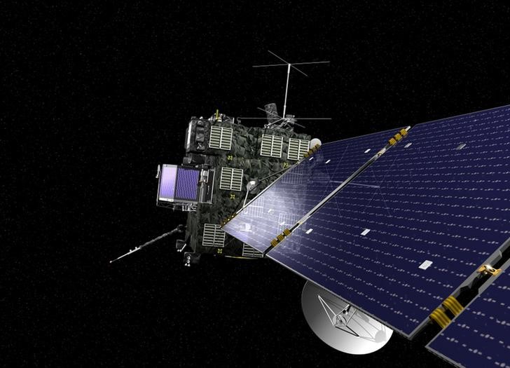 © Reuters. Artist rendering of Rosetta, the European Space Agency's cometary probe with NASA contributions